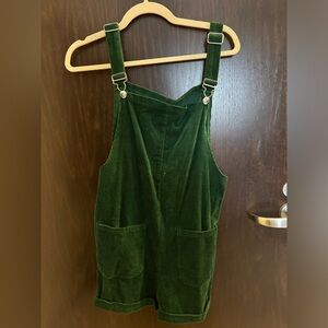 Green Corduroy Overalls